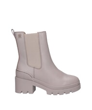TOMMY HILFIGER TH Sk&oacute;rzane botki na średnim obcasie szary - Buty damskie - 2