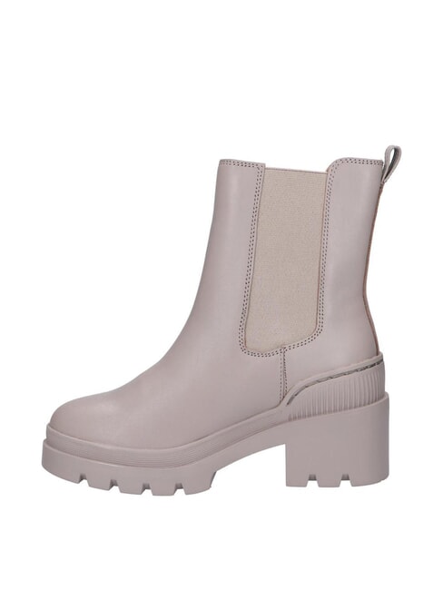 TH Sk&oacute;rzane botki na średnim obcasie szary - Buty damskie