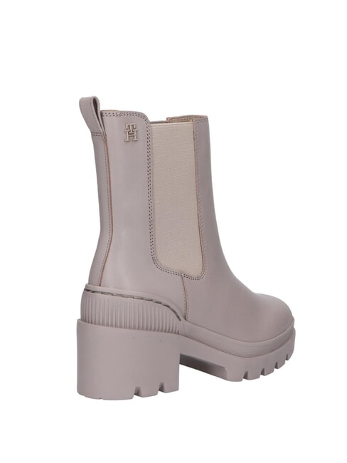 TH Sk&oacute;rzane botki na średnim obcasie szary - Buty damskie