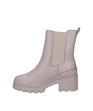 TOMMY HILFIGER TH Sk&oacute;rzane botki na średnim obcasie szary - Buty damskie - 3