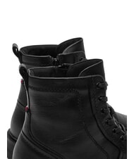 TOMMY HILFIGER HILFIGER COMFORT Sk&oacute;rzane botki sznurowane z zamkiem błyskawicznym czarny - Buty męskie - 4