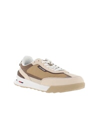 TOMMY HILFIGER RETRO RUNNER Trampki ze sk&oacute;ry i materiału beżowy - Buty męskie - 3