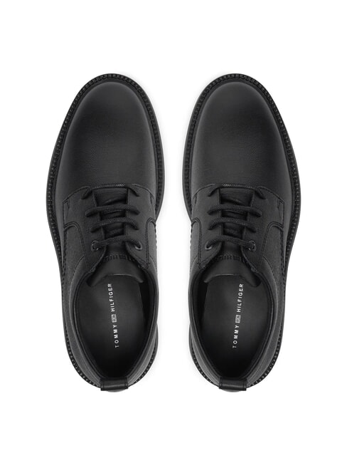 HILFIGER COMFORT Sk&oacute;rzane buty typu derby ze sznurowaniem czarny - Buty męskie