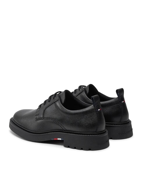 HILFIGER COMFORT Sk&oacute;rzane buty typu derby ze sznurowaniem czarny - Buty męskie