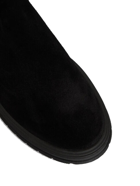 HILFIGER SUEDE Zamszowe botki zapinane na zamek czarny - Buty męskie
