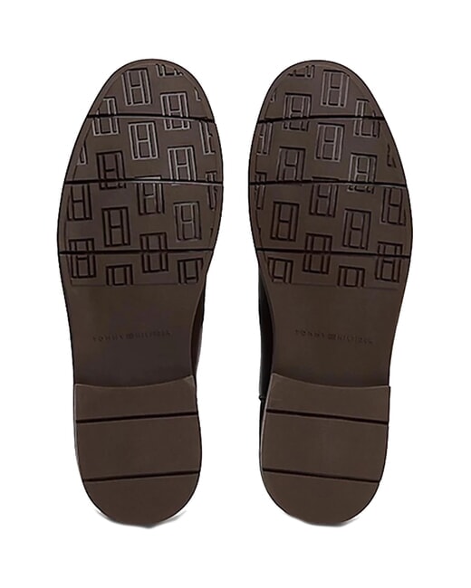 FLEXIBLE HILFIGER Męskie sk&oacute;rzane botki do kostki brązowy - Buty męskie