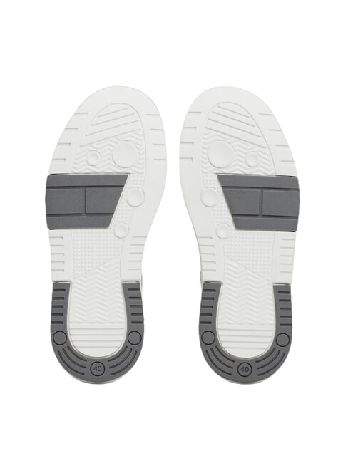 TOMMY JEANS Sk&oacute;rzane trampki biały/srebrny - Buty damskie