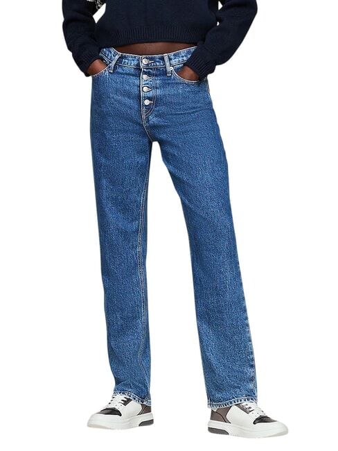TOMMY JEANS Sk&oacute;rzane trampki biały/srebrny - Buty damskie