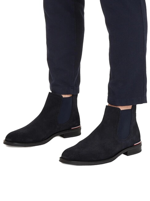 CORE RWB HILFIGER Zamszowe botki niebieski - Buty męskie