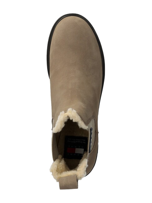 TH JEANS Botki ze sk&oacute;ry nubukowej khaki - Buty damskie