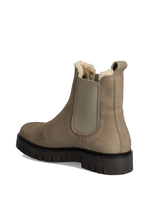 TH JEANS Botki ze sk&oacute;ry nubukowej khaki - Buty damskie