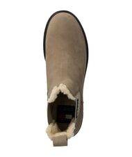 TOMMY HILFIGER TH JEANS Botki ze sk&oacute;ry nubukowej khaki - Buty damskie - 4
