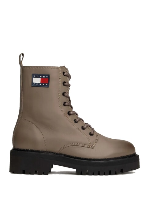 TOMMY JEANS Urban Lace Up Sk&oacute;rzane botki szary - Buty damskie