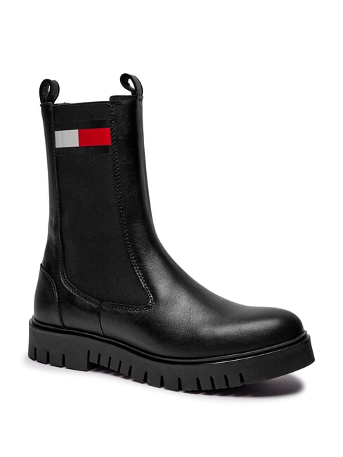 TH JEANS Sk&oacute;rzane botki czarny - Buty damskie
