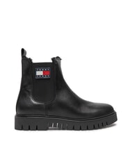 TOMMY HILFIGER TH JEANS Sk&oacute;rzane botki czarny - Buty damskie - 2
