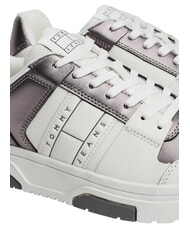 TOMMY HILFIGER TOMMY JEANS Sk&oacute;rzane trampki biały/srebrny - Buty damskie - 3