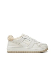 TOMMY HILFIGER TH JEANS Sk&oacute;rzane trampki z aplikacją ecru - Buty damskie - 2