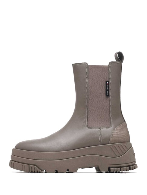 TH JEANS  Wysokie sk&oacute;rzane botki szary - Buty damskie