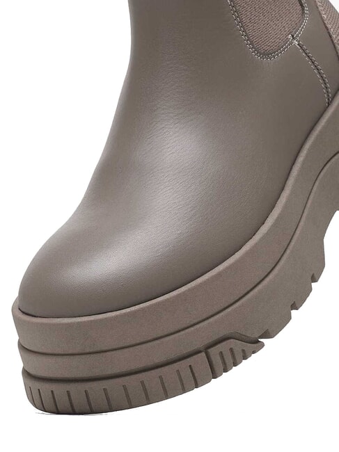 TH JEANS  Wysokie sk&oacute;rzane botki szary - Buty damskie