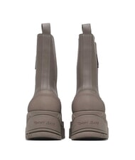 TOMMY HILFIGER TH JEANS  Wysokie sk&oacute;rzane botki szary - Buty damskie - 6