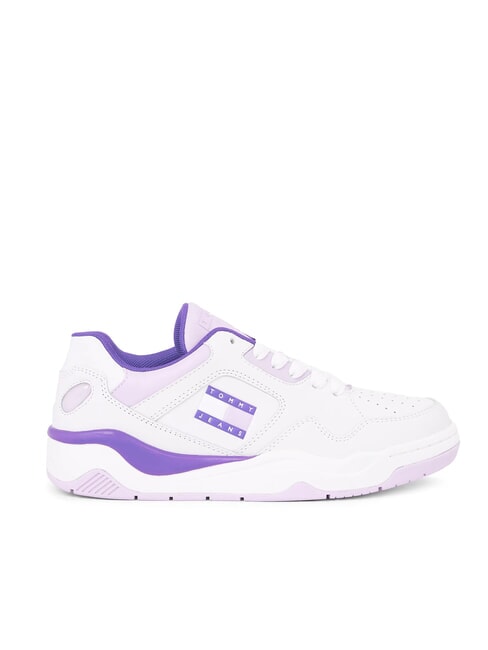 TJW NEW BASKET Sk&oacute;rzane trampki fioletowy - Buty damskie