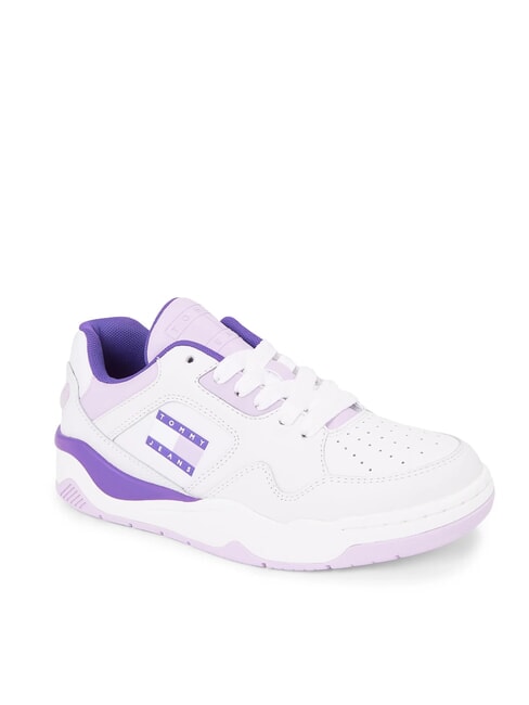 TJW NEW BASKET Sk&oacute;rzane trampki fioletowy - Buty damskie