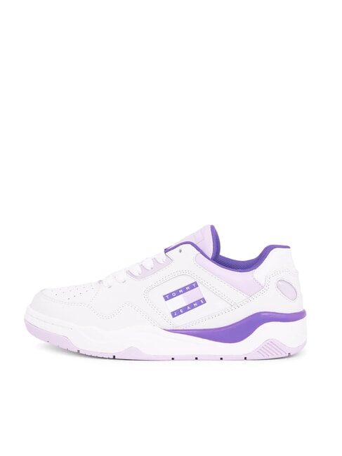 TJW NEW BASKET Sk&oacute;rzane trampki fioletowy - Buty damskie