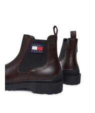 TOMMY HILFIGER TOMMY JEANS CHELSEA LEATHER  Sk&oacute;rzane botki brązowy - Buty męskie - 3