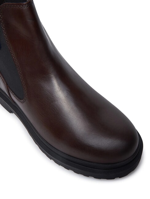 TOMMY JEANS CHELSEA LEATHER  Sk&oacute;rzane botki brązowy - Buty męskie