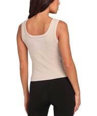 GUESS TRIANGLE PATCH Top bez rękaw&oacute;w rozbić szarobrązowy - Koszulki i topy damskie - 2