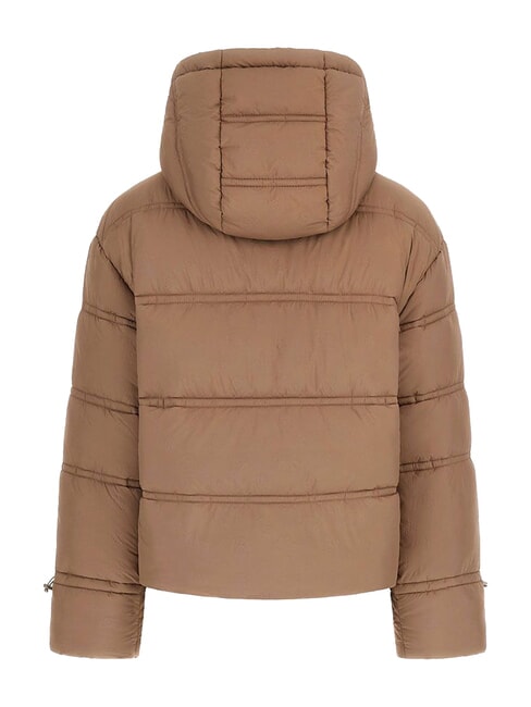 NEW DAISY Kurtka puchowa z kapturem sprany taupe multi - Kurtki puchowe damskie