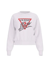 GUESS STUDDED LOVE Bluza z okrągłym dekoltem i nadrukiem ćwiek&oacute;w czysto biały - Bluzy damskie - 2