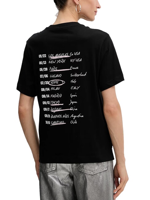 TOUR DATES Koszulka bawełniana odrzutowiec - Koszulki i topy damskie