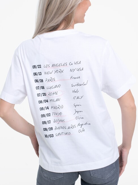 TOUR DATES Koszulka bawełniana czysto biały - Koszulki i topy damskie