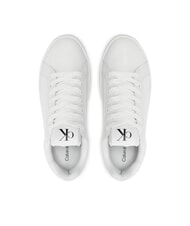 CALVIN KLEIN BOLD PLATF LOW Sk&oacute;rzane trampki biały - Buty damskie - 4