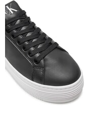 CALVIN KLEIN BOLD PLATF LOW Sk&oacute;rzane trampki czarny - Buty damskie - 3