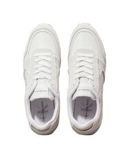 CALVIN KLEIN TOOTHY RUNNER Sk&oacute;rzane trampki biały - Buty damskie - 4