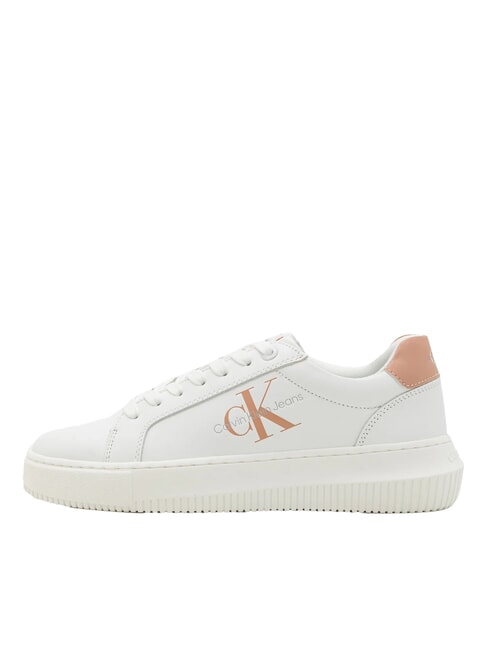 CK JEANS  Chunky Cupsole Sk&oacute;rzane trampki biały - Buty damskie