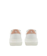 CALVIN KLEIN CK JEANS  Chunky Cupsole Sk&oacute;rzane trampki biały - Buty damskie - 4