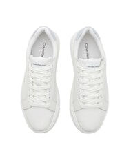 CALVIN KLEIN CK JEANS  Chunky Cupsole Sk&oacute;rzane trampki biały - Buty damskie - 4