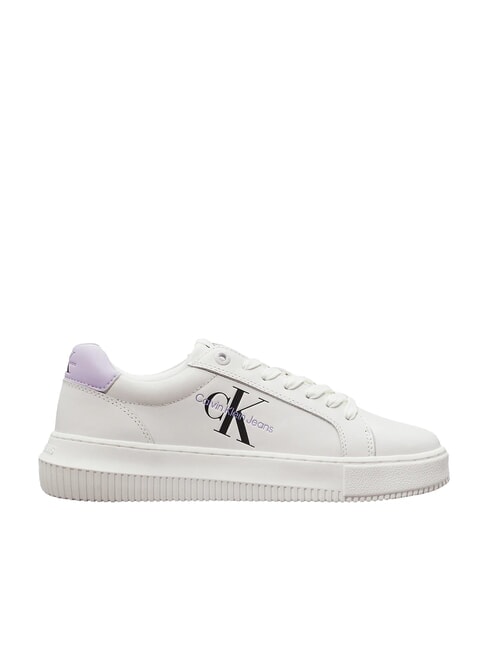 CK JEANS  Chunky Cupsole Sk&oacute;rzane trampki biały - Buty damskie