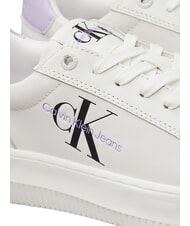 CALVIN KLEIN CK JEANS  Chunky Cupsole Sk&oacute;rzane trampki biały - Buty damskie - 3