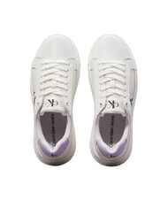CALVIN KLEIN CK JEANS  Chunky Cupsole Sk&oacute;rzane trampki biały - Buty damskie - 4