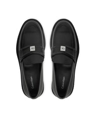 CALVIN KLEIN LOAFER W/HW LTH Mokasyny sk&oacute;rzane czarny - Buty damskie - 4