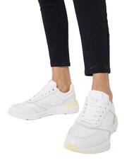CALVIN KLEIN EPI MONO MIX Sk&oacute;rzane trampki biały - Buty damskie - 8
