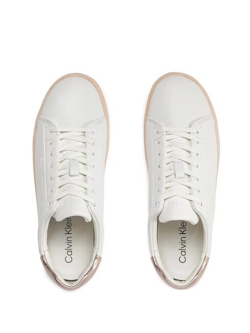 CUPSOLE LACE UP PEARL Sk&oacute;rzane trampki biały - Buty damskie