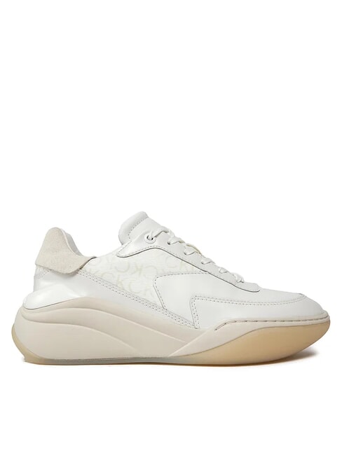 WEDGE MONO Sk&oacute;rzane trampki biały - Buty damskie