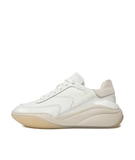CALVIN KLEIN WEDGE MONO Sk&oacute;rzane trampki biały - Buty damskie - 4