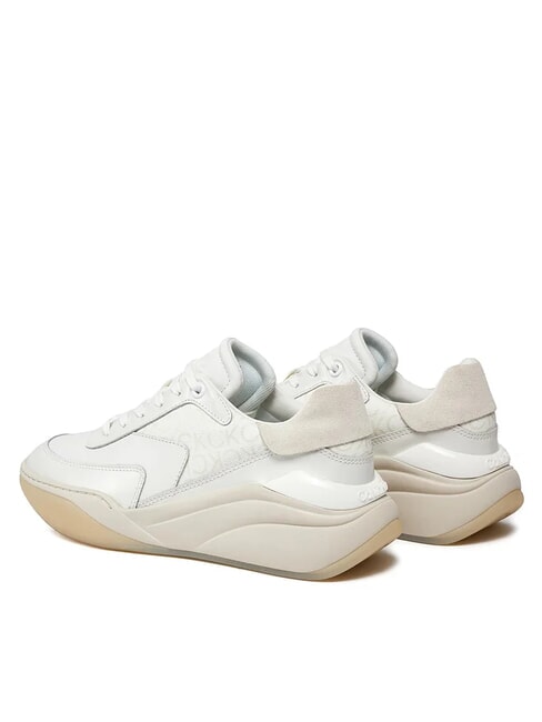 WEDGE MONO Sk&oacute;rzane trampki biały - Buty damskie