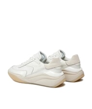 CALVIN KLEIN WEDGE MONO Sk&oacute;rzane trampki biały - Buty damskie - 6